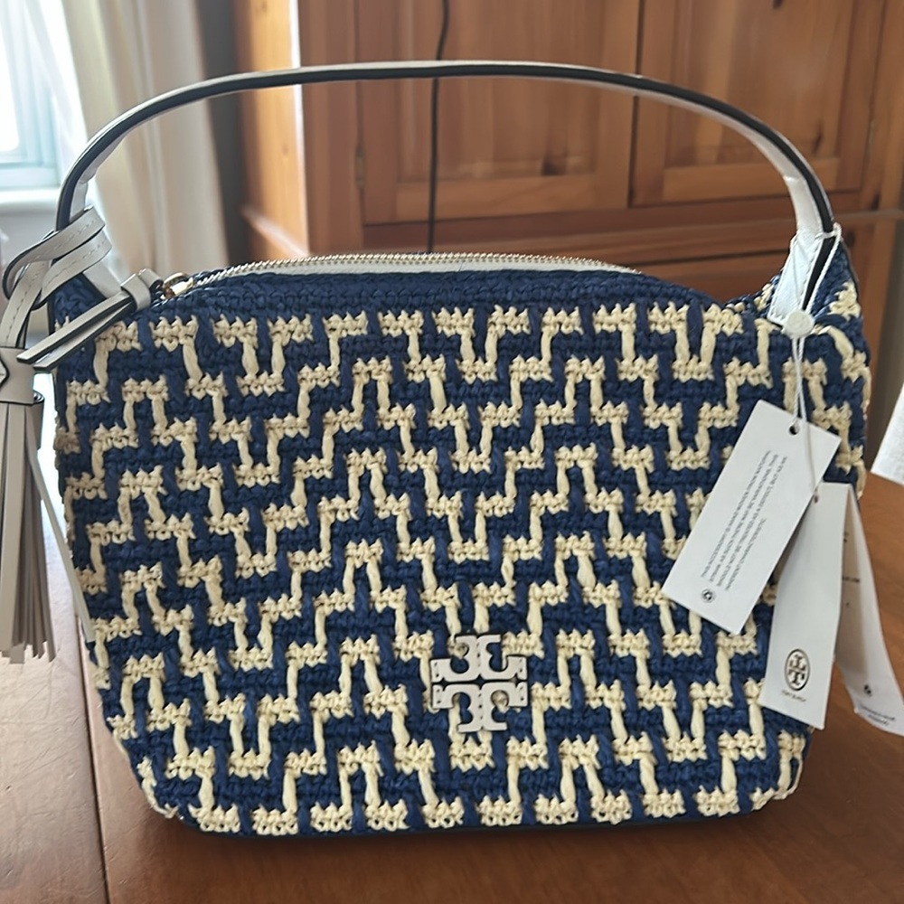BNWT Tory Burch Thea straw small shoulder bag - Picture 3 of 7